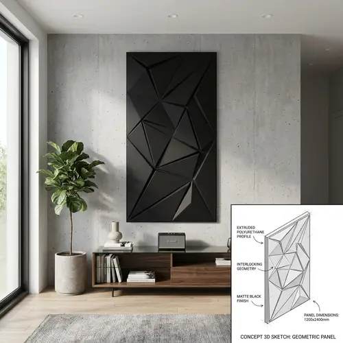 Sleek Rectangular Panel Made from Polyurethane | Sophisticated Design