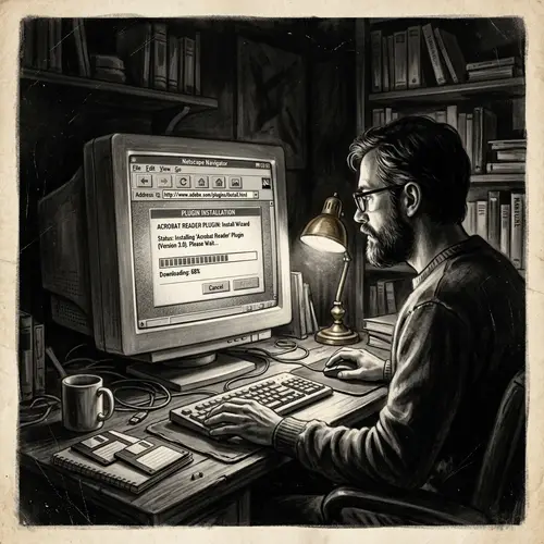 Vintage Process of Installing Plugin in Browser