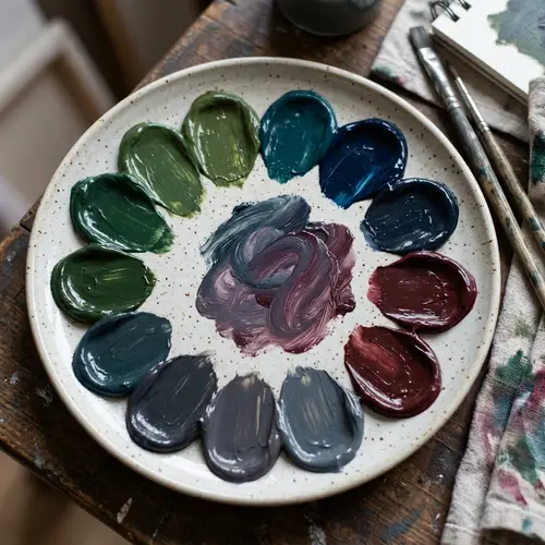 Deep Noble Colors Palette - Green, Blue, Gray, Burgundy