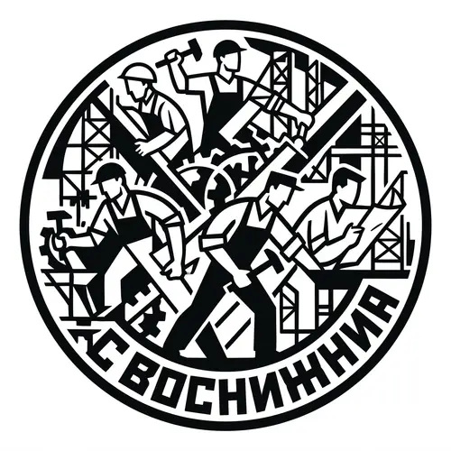 Constructivist Builders Logo | Iconic Russian Style Design