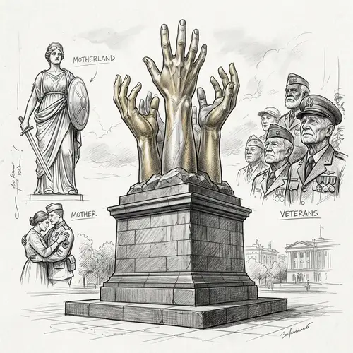 Realistic Monument with Heroic Strength | Victory Symbol