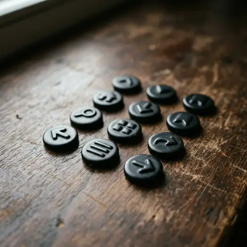 Monochrome Navigation Icons in Mid-Century American Realism Style