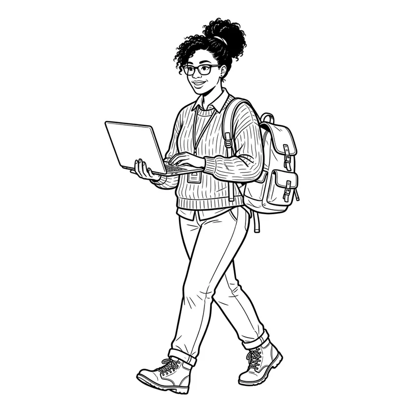 Pioneer Counselor Backpack Laptop Symbolic Drawing