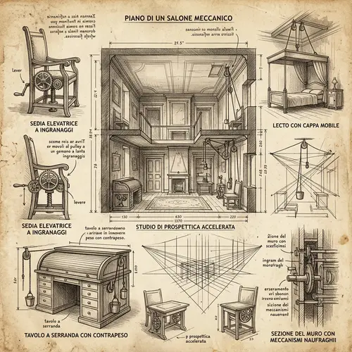 Inventor's Sketchbook: Interior Designer's Plans Inspired by Leonardo