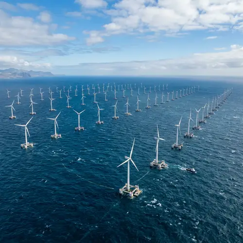 Futuristic Offshore Wind Power Plant | Renewable Energy