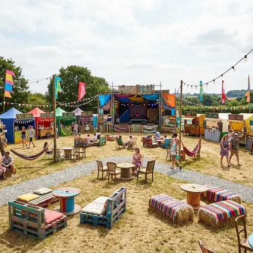 Music Festival Venue with 12 Food Stalls | Under nu.3000 Budget