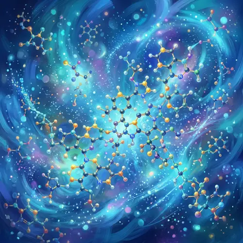 Ethereal Blue Void: Macro Lens Captured Molecules