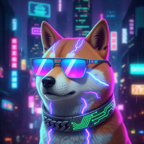 Cyberpunk Dog NFT Avatar with Sunglasses