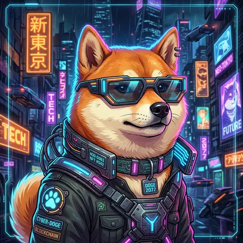 Cyberpunk Dog NFT Avatar with Sunglasses