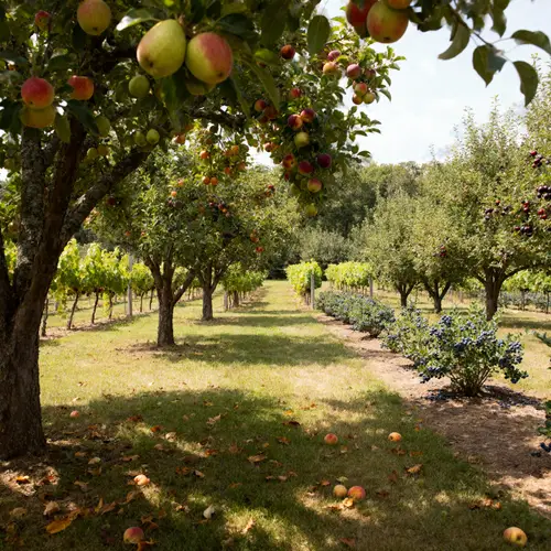 Diverse 1/2 Acre Orchard with Fruit Trees & Berries