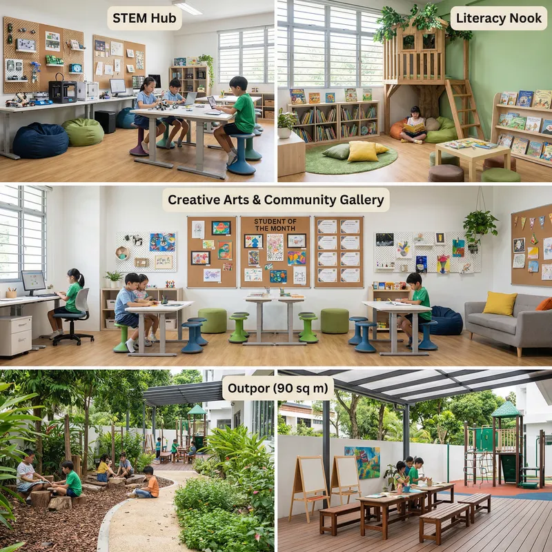 Innovative Student Care Centre with Learning Corners & Display Area