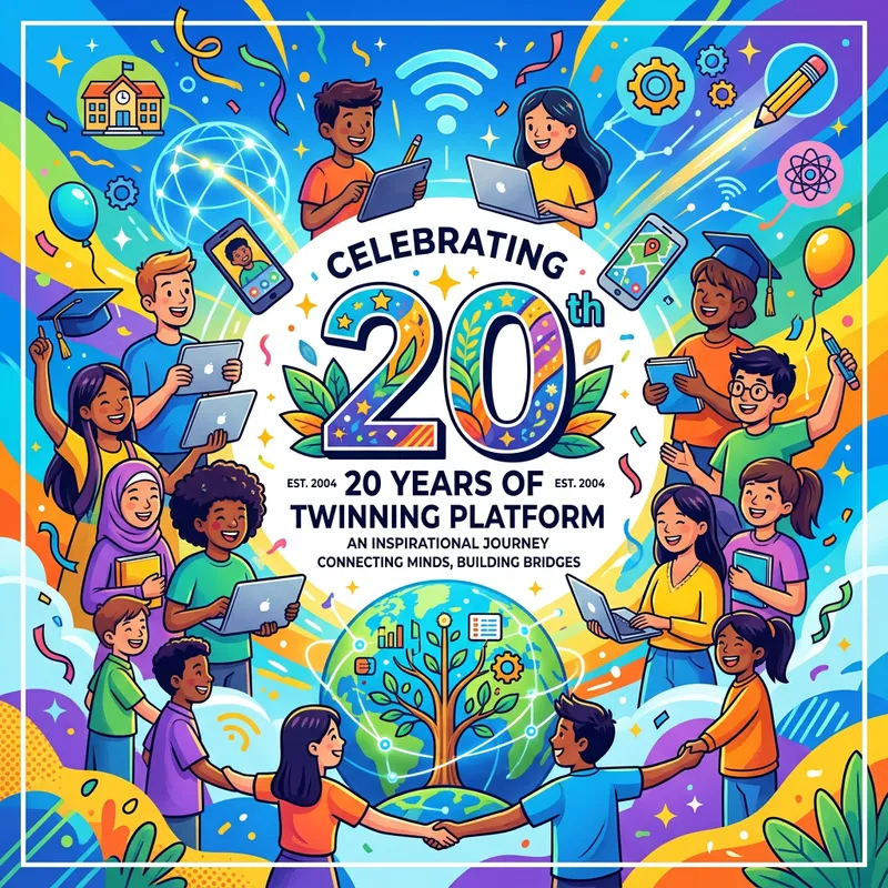 Celebrate 20 Years of Twinning: A Vibrant Digital Art