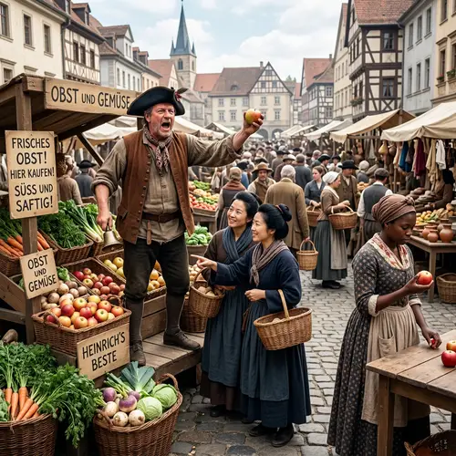 Marktschreier: Traditional Market Crier Scene