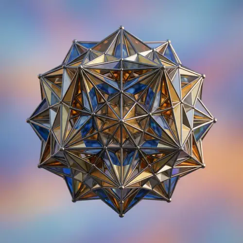 Polyhedron Drawing Example - Intricate Geometric Shape