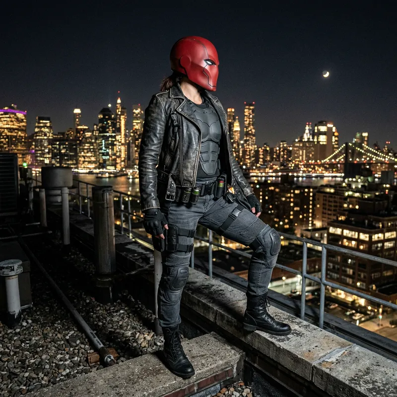 Female Red Hood - Dramatic Full Body Drawing Female Red Hood - Dramatic Full Body Drawing