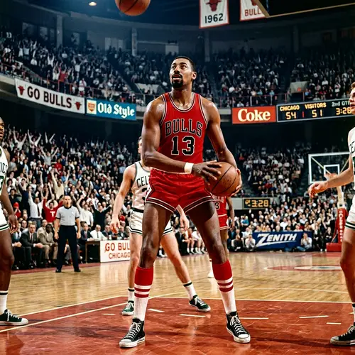 Wilt Chamberlain in Bulls Uniform - 1961-1962 Style