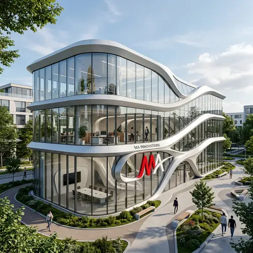 Futuristic Office Building Design Inspired by Zaha Hadid