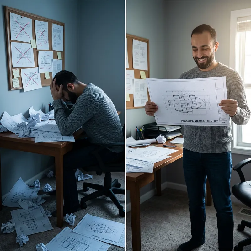 Middle-Eastern Man Overcoming Frustration | Success Journey