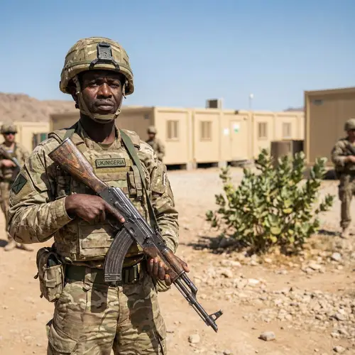 British-Nigerian Soldier in Israel | Military Fatigues & AK-47