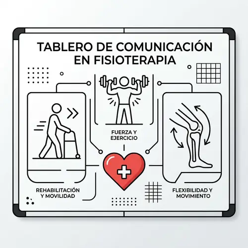 Physiotherapy Communication Board Design with Heart Symbol