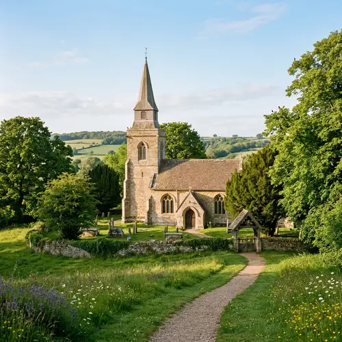Tranquil Church Scene | Serene & Peaceful Setting