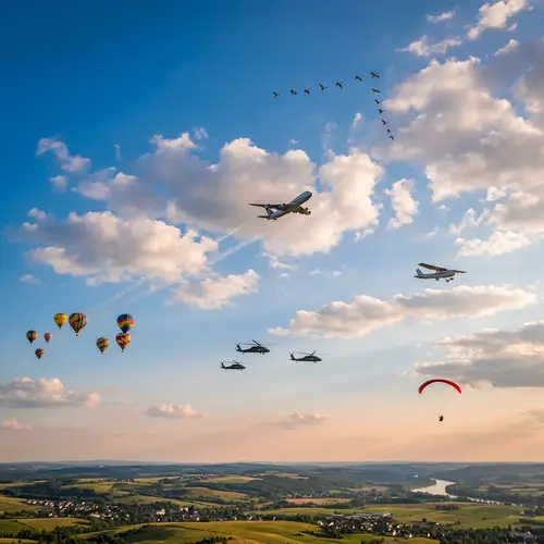Sky Flying Scene - Sky Objects View