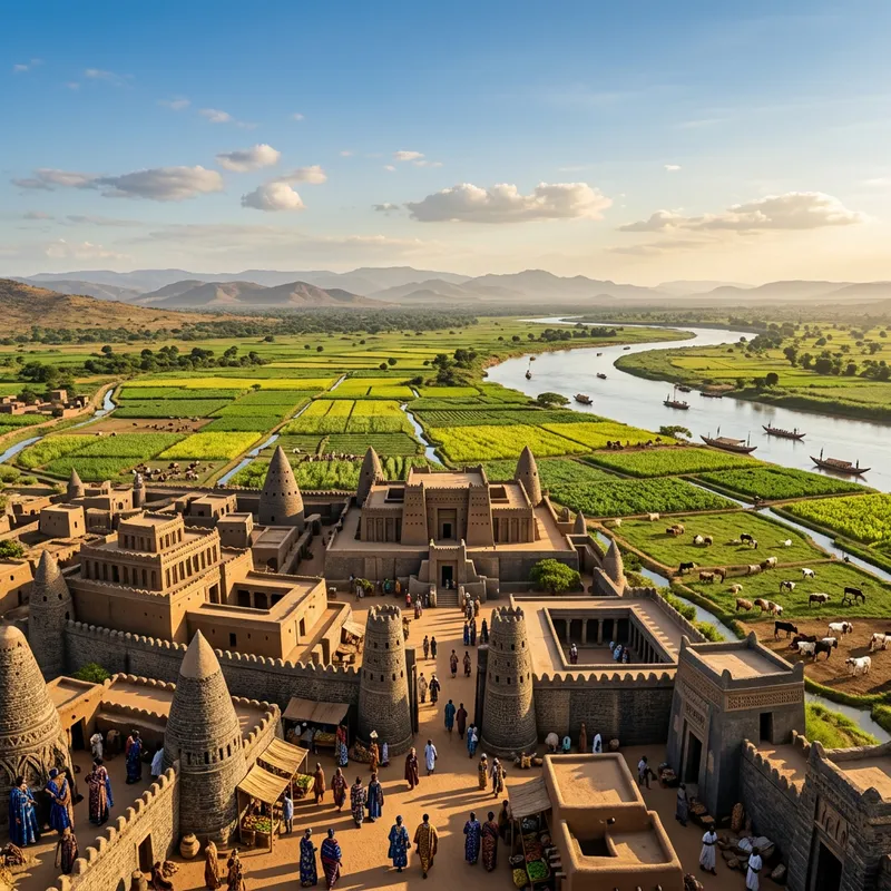 Opulent Black African Dynasty - Vast Wealth and Architectural Marvels