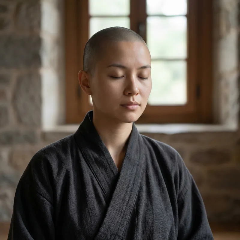 Fotorealistic Androgynous Zen Monk Avatar Fotorealistic Androgynous Zen Monk Avatar