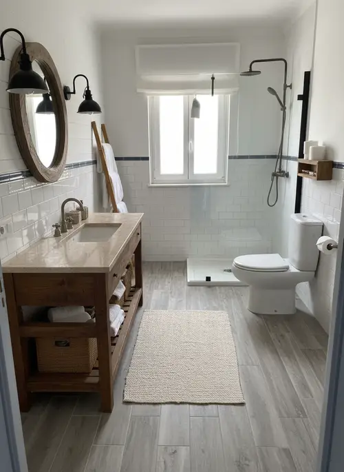 Charming Farmhouse Style Bathroom Transformation