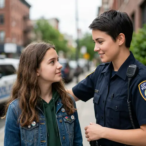 Girls Making Eye Contact: A Touching Moment