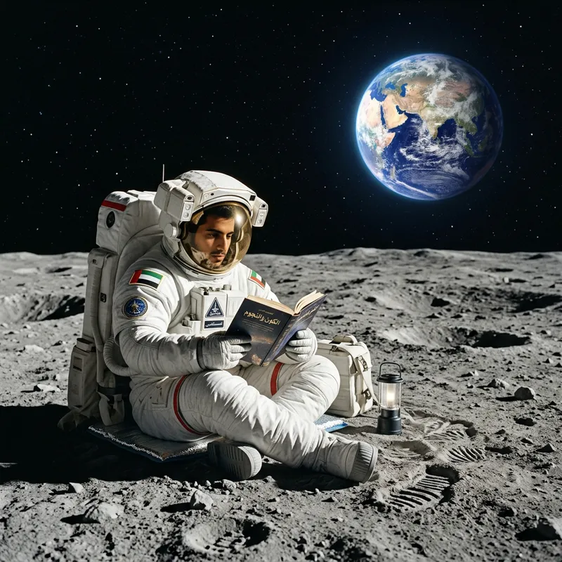 Student Reads Book on Moon | Celestial Learning Moment