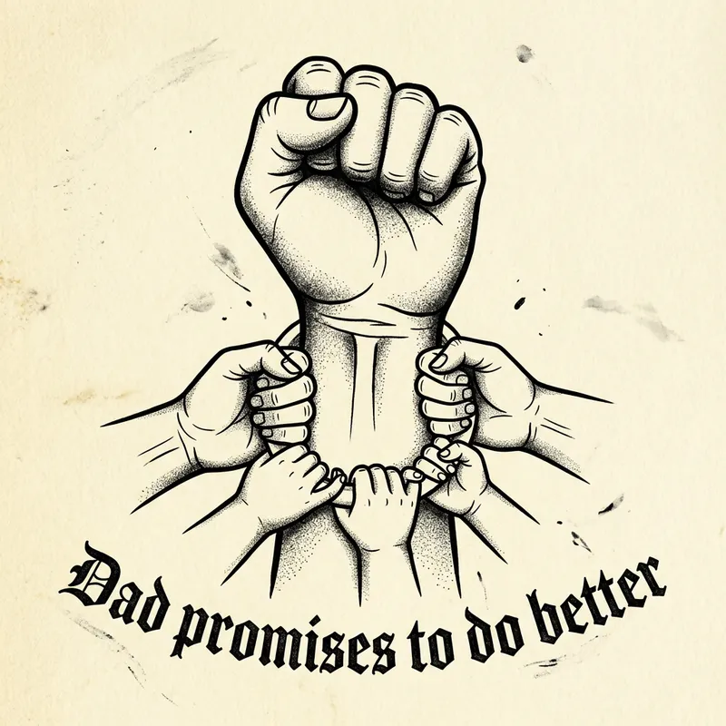 Dad Promises to Do Better - Family Bond Tattoo