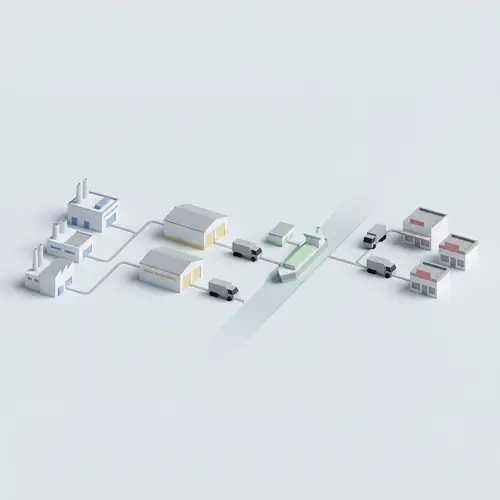 Minimalist Supply Chain: Clean & Streamlined Visual Interpretation