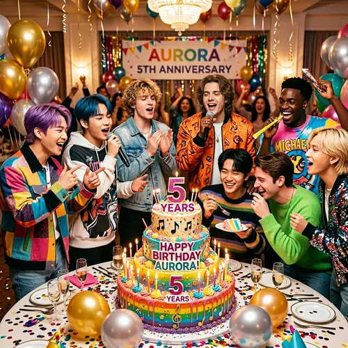 Stray Kids Kpop Band Celebrates With Decadent Cake