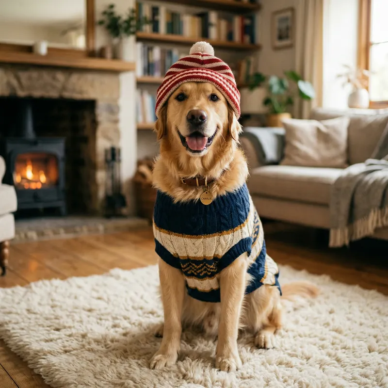Cute Dog in a Hot Jumper - Fashion for Pets