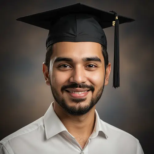 Graduate Headshot with Cap in Your 20s