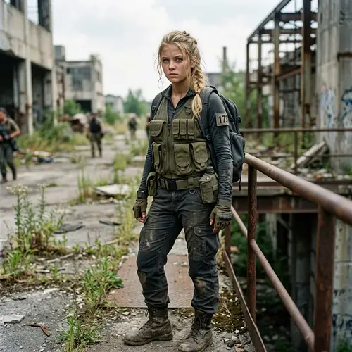 Dystopian Survival Contest: Blonde Teenage Female Competitor