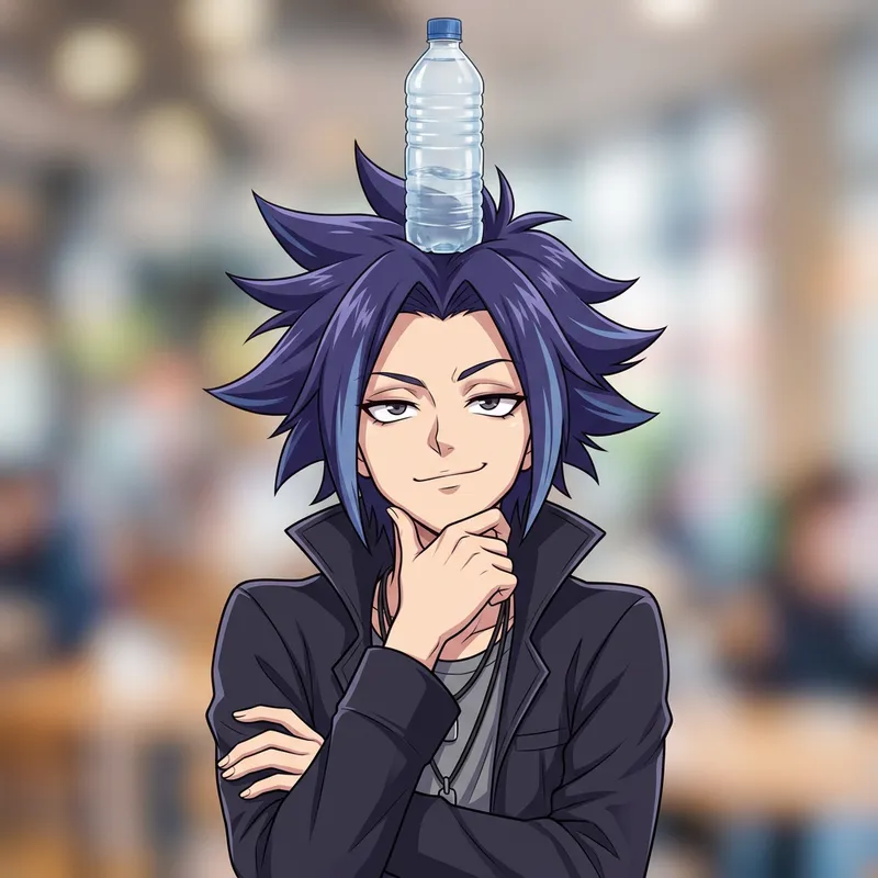 Anime Water Bottle Balancer - Stylish Superiority and Expressive Eyes