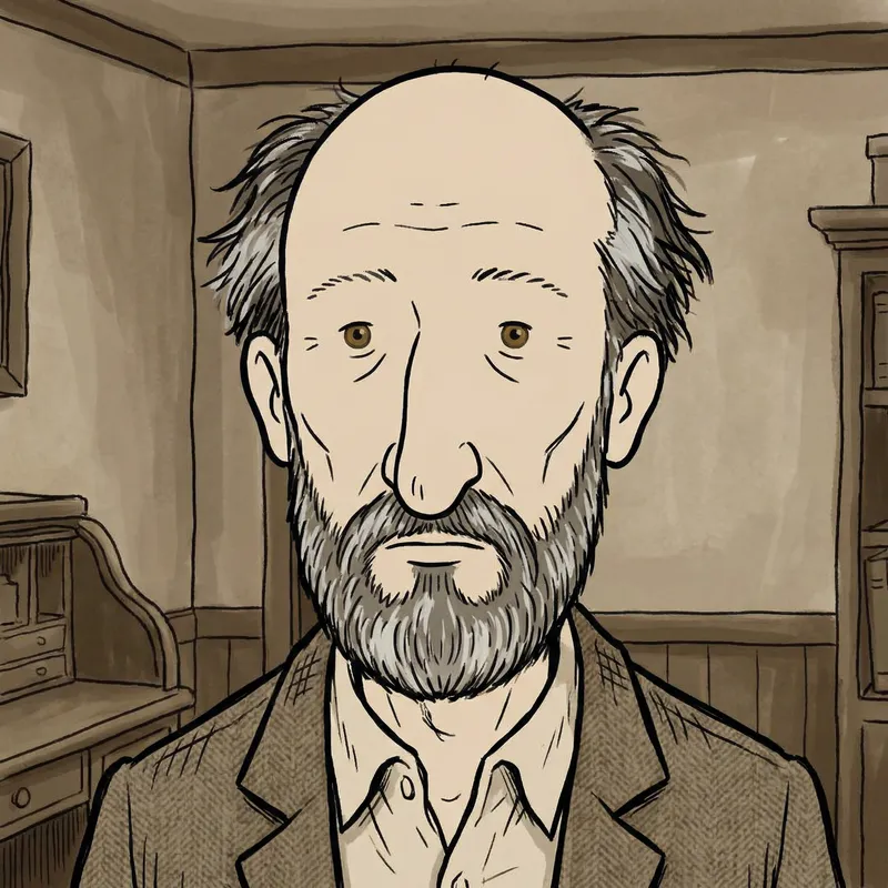 Disney Style Portrait of a Salt-and-Pepper Male Character