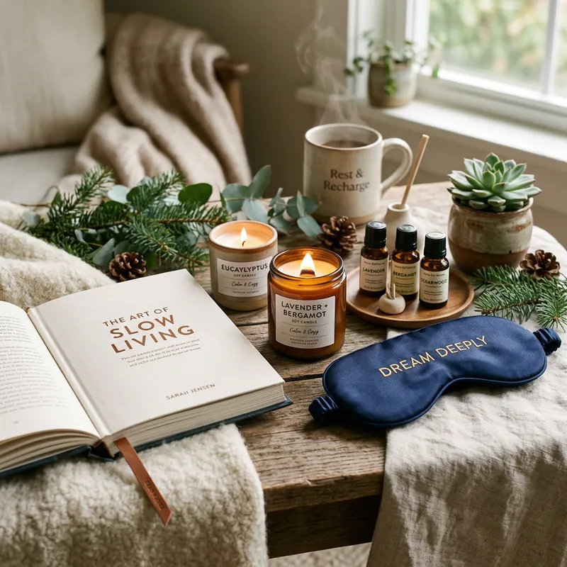 Self-Care Collection: Book, Candles, Essential Oils, and More