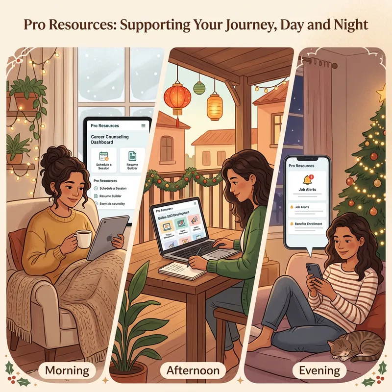 Relaxed Person Accessing Pro Resources Services Online