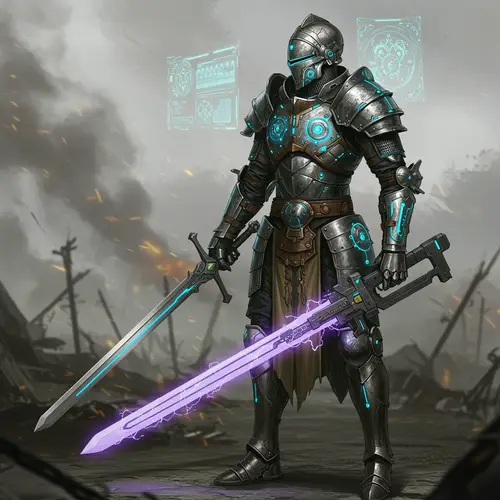 Cybernetic Knight: Armor & Weapons Unleashed