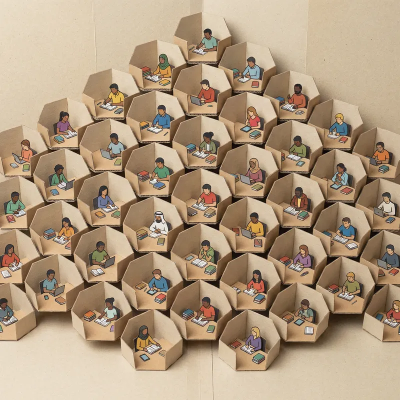 Student Hive on Card Sheet | Multicultural Study Scene