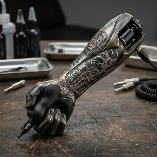Tattoo Machine Designed Like a Human Arm Sleeve