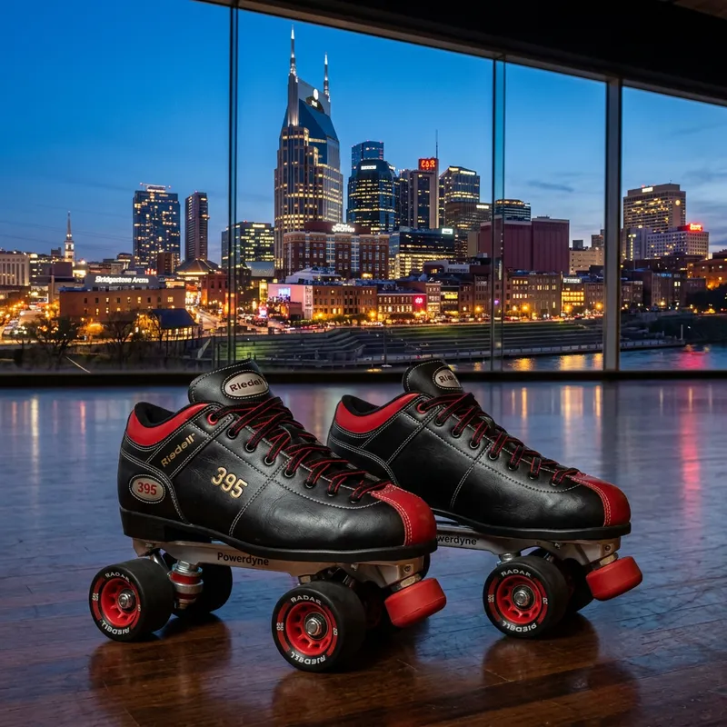 Riedell 395 Roller Skates with Nashville Skyline Riedell 395 Roller Skates with Nashville Skyline