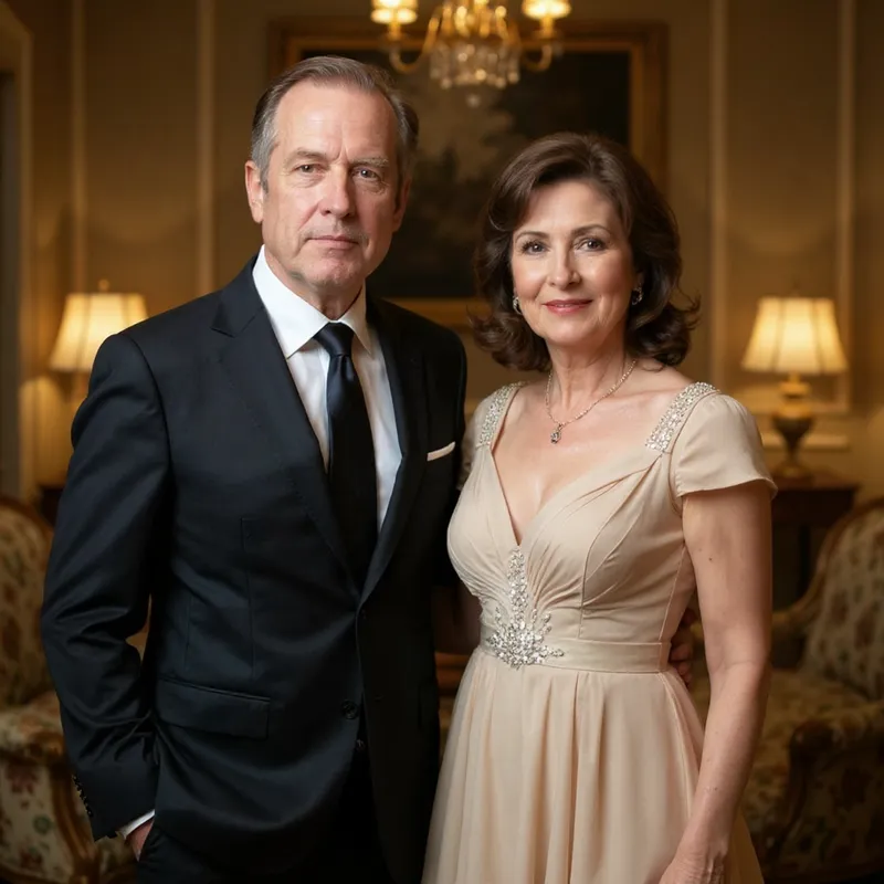 Elegant Portrait of a Mature Couple in Luxury