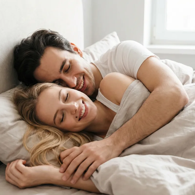Cuddling Together in Bed - Romantic Moments