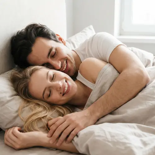 Cuddling Together in Bed - Romantic Moments