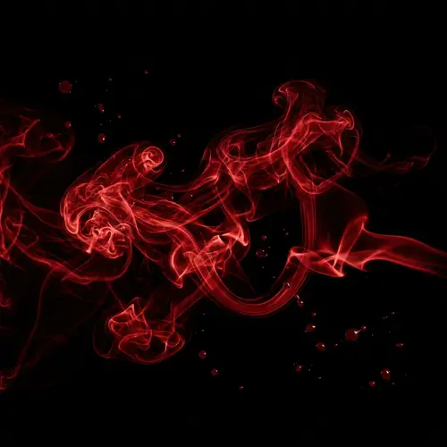 Crimson Smoke on Black Canvas: An Artistic Vision