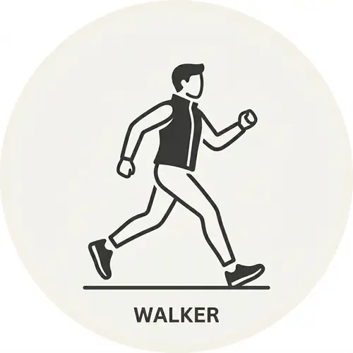 Modern Walker Icon for Health & Fitness Enthusiasts